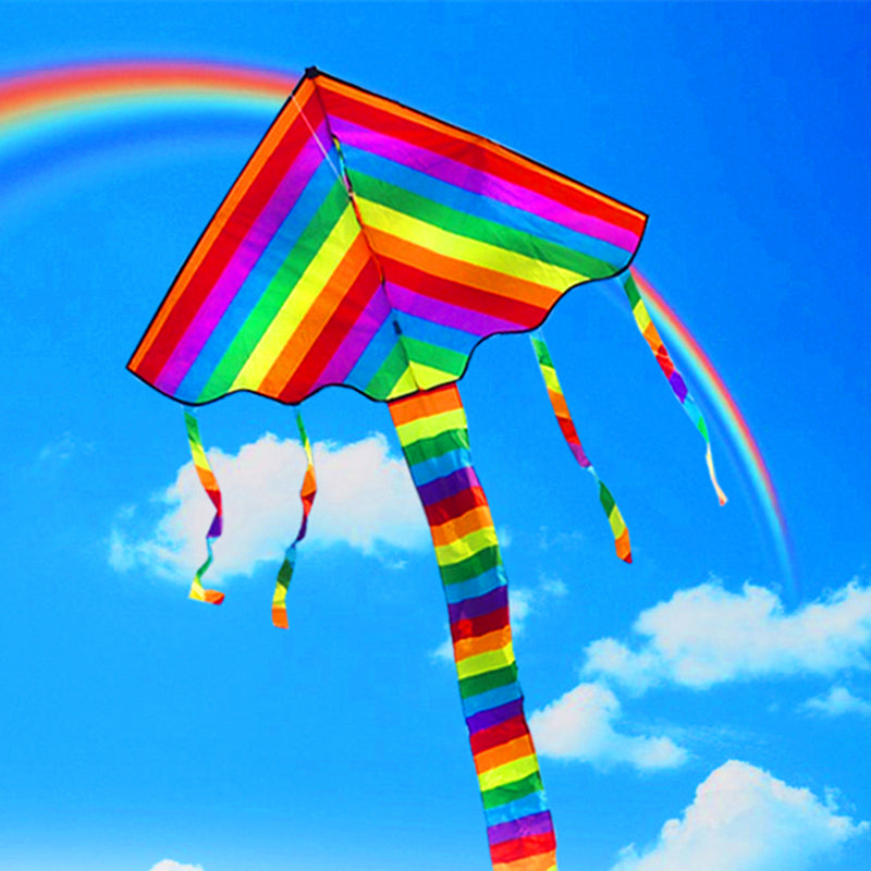 free shipping rainbow delta kites for children kites for kids reel ripstop nylon fabric kite butterfly kite windsurf parachute