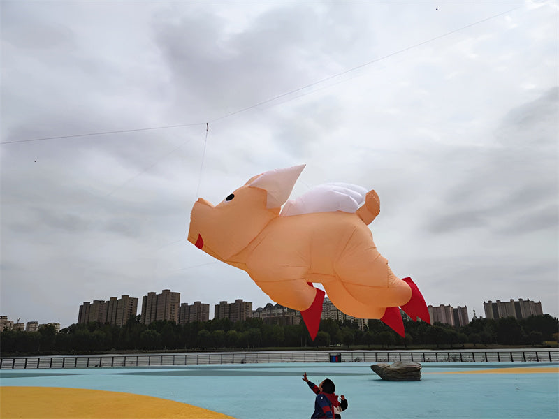 Free Shipping inflatable kites show giant kite pendant pig kites flying toys for adults kites reel large outdoor games soft kite