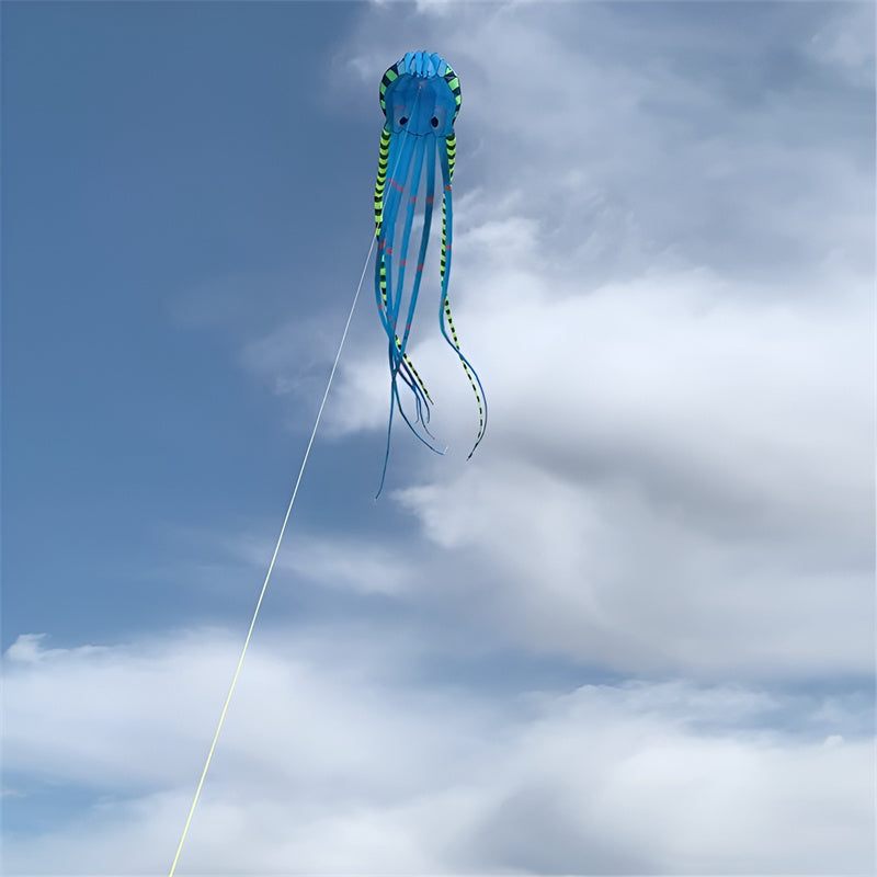 Free Shipping 13color Big Octopus Kite 8m Large Single Line Soft Inflatable Kite 30D Ripstop Polyester Fabric with Bag