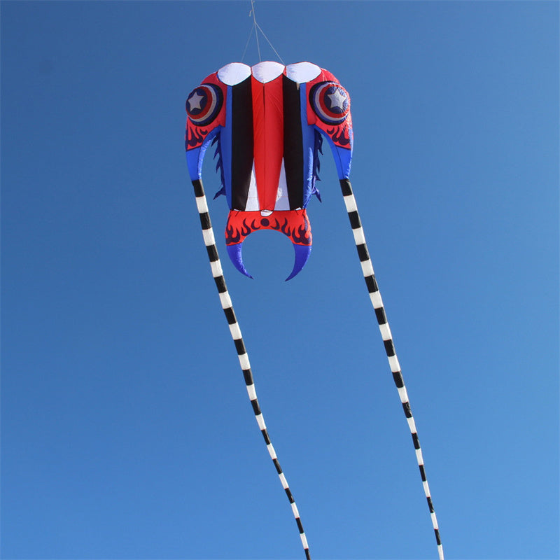 Free Shipping 7㎡~16㎡ Trilobite Kite Large Single Line Parafoil Kite Line Laundry Soft Inflatable Kite 30D Ripstop Nylon with Bag