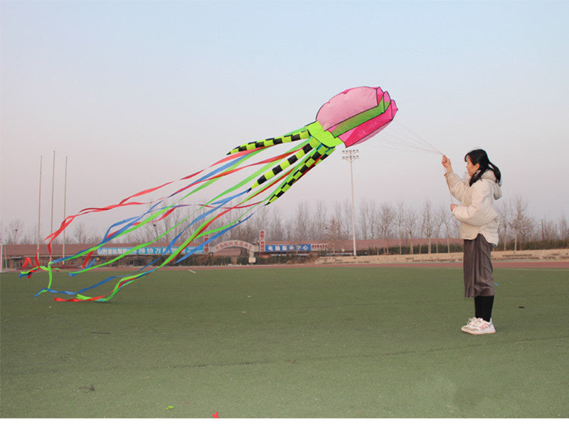 free shipping 8m jellyfish kites flying toys for kids kites line outdoor sports beach kites reel weifang kites factory ikite koi