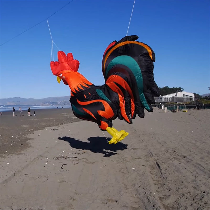 Free Shipping 2.8m*2.5m Rooster Kite Line Laundry Pendant Soft Inflatable Show Kite for Kite Festival 30D Ripstop Nylon with Bag