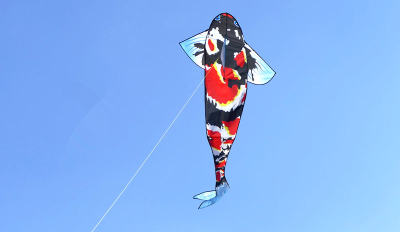 free shipping large fish kite for adults flying line outdoor toys 3d kite cartoon kite ripstop nylon fabric weifang kite factory