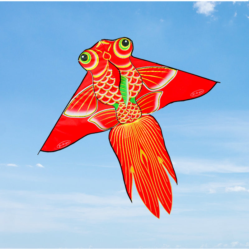 free shipping goldfish kite flying traditional swallow kite string line for children kites fish kites kids toys outdoor game koi