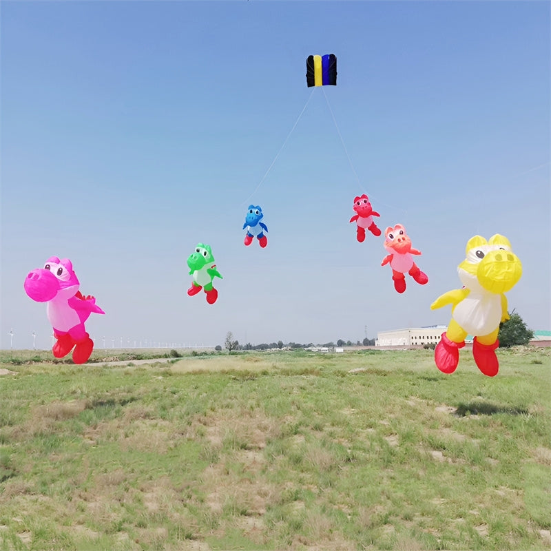 Free shipping 3m Dragon Kite Pendant Nylon kites Soft kites flying Inflatable Show Kite Line Laundry Outdoor Fun Toys for adults