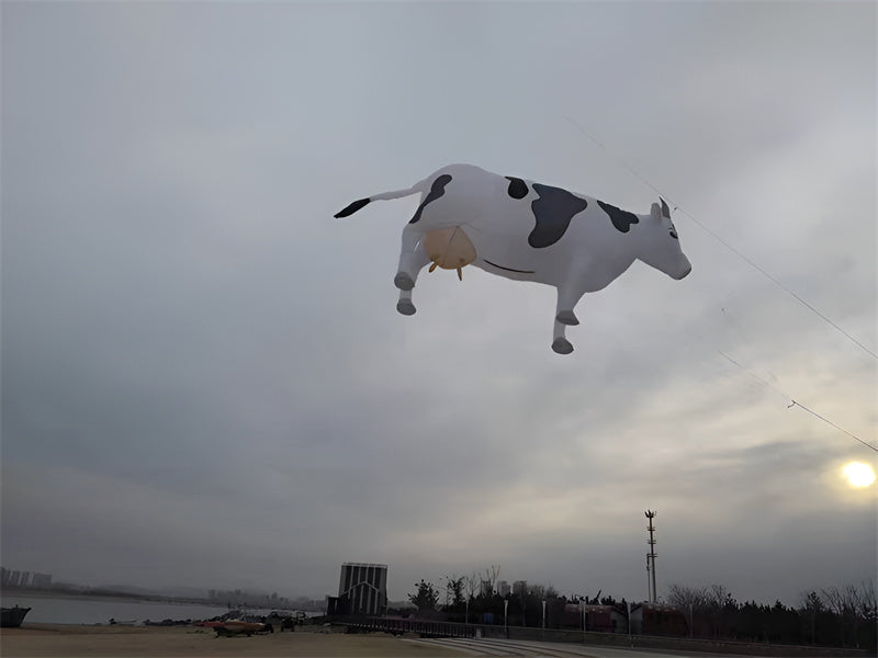 free shipping 3m cow kite pendant kite factory outdoor fun sports for adults kites and rays and lines paragliding rainbow high