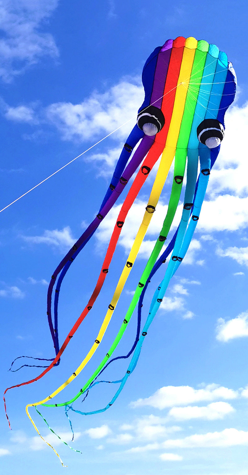 Free Shipping 23m octopus kites windsurfing flying papalotes for adults parachute garden toys sports large outdoor games Power