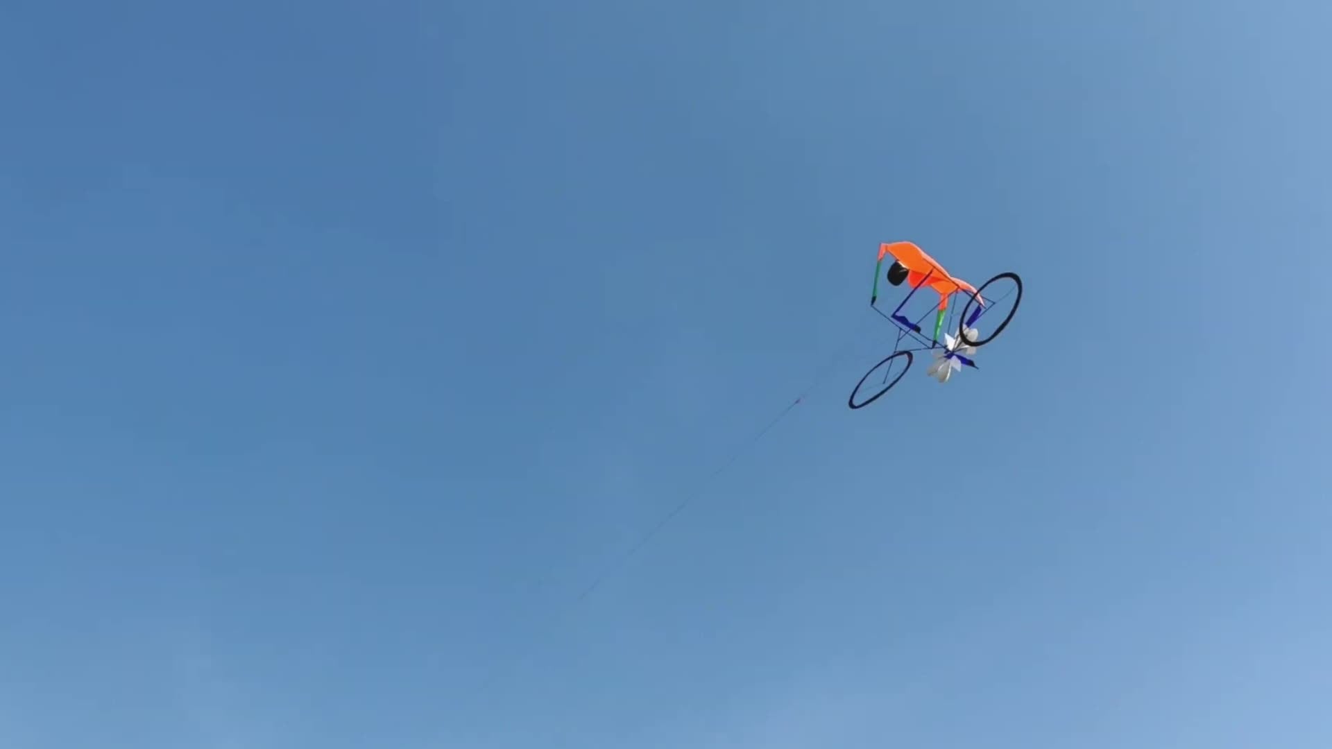 Free Shipping Dynamic Bicycle Kite 1.2m*1.5m Line Laundry Single Line Show Kite for Kite Festival 30D Ripstop Nylon with Bag