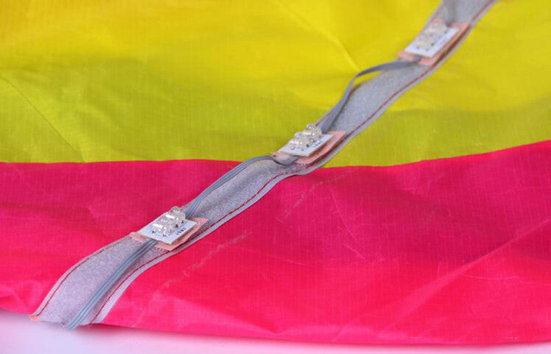 free shipping 360cm 100p lamp led windsocks flying kite string line windsurfing papalote outdoor toys sport snow tranish windzak