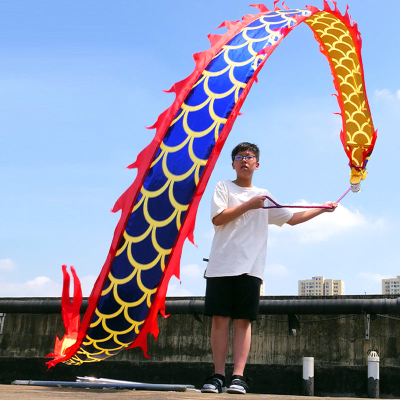 3M/5M Fitness Colorful Streamer Dragon Children Adult Dragon Dance Performance Ribbon Outdoor Sports Fun Toys Group Activities