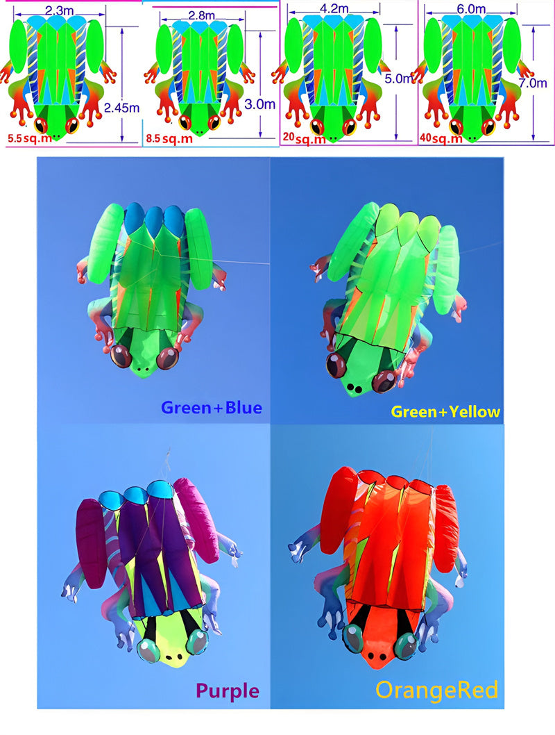 free shipping frog kite flying soft kite for adults kite line windsurf outdoor toys inflatable kite professional kite reel koi