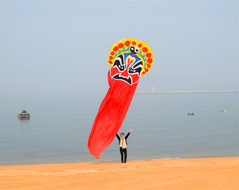 free shipping 8m peking opera kite flying soft kite outdoor toy latawiec kite for adults cometa cerf volant weifang kite factory