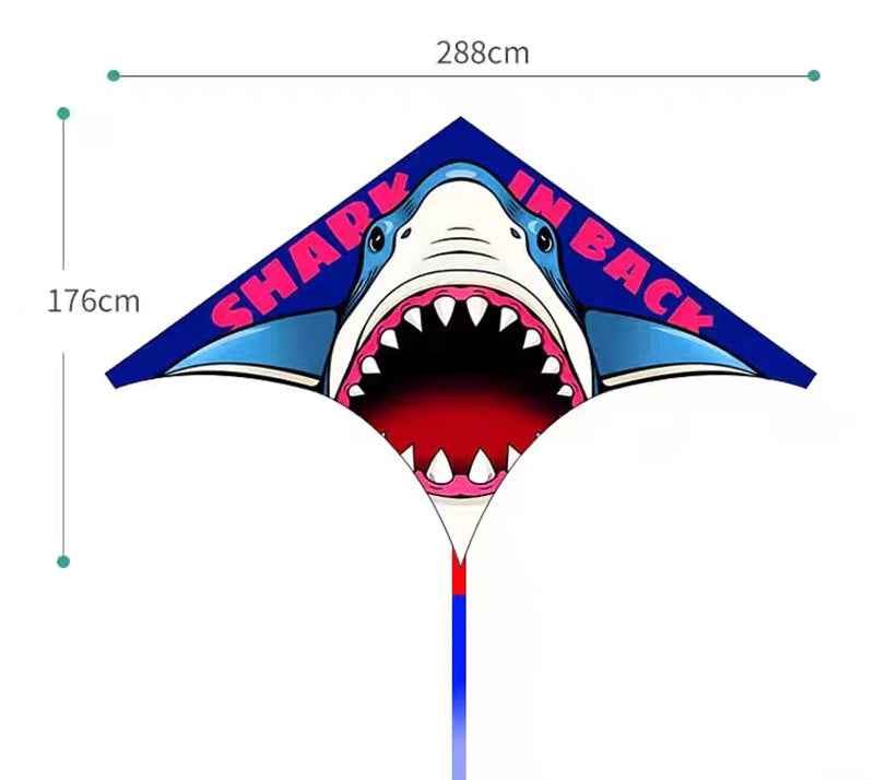 Free Shipping Shark kites flying toys for children kites outdoor sports kites line professional kite flying fish power kite Toys