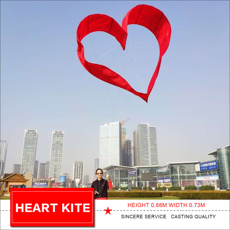 New Arrival 3D Solid Heart Kite High Quality 0.88m Love Heart Shape Single Line Kites for Adults and Kids