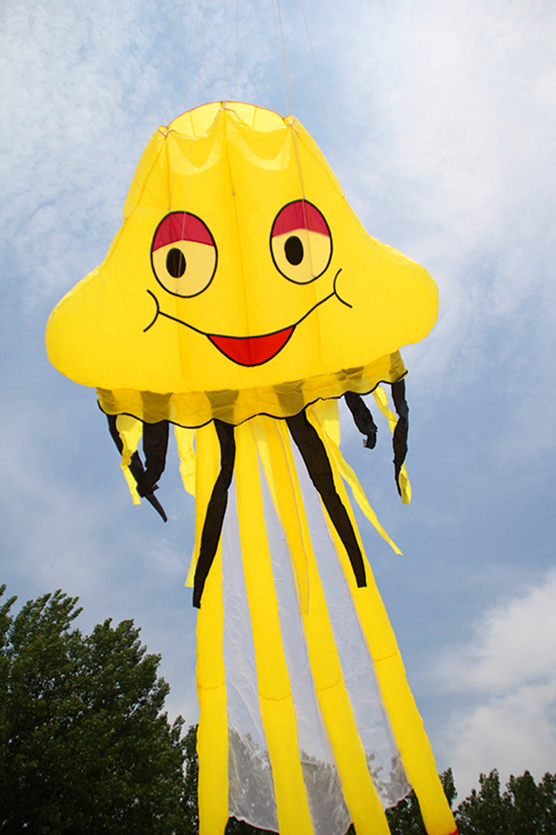 free shipping jellyfish kite flying outdoor toys adults kite reel cerf volant soft kite pendant show inflatable kites parachute