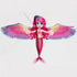 free shipping 2pcs/lot mini kites flying for children kite line 3d kite pocket kite for kids fishing rod dynamic wing PE kite