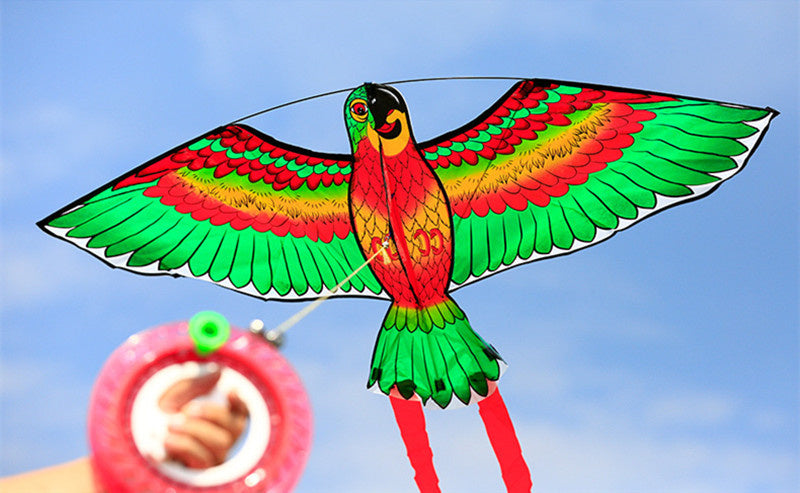 free shipping parrot kites flying toys for children kites reel weifang kites factory volantines rainbow high paraglider fishing