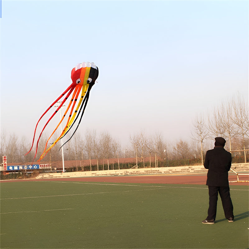 Free Shipping 13color Big Octopus Kite 8m Large Single Line Soft Inflatable Kite 30D Ripstop Polyester Fabric with Bag