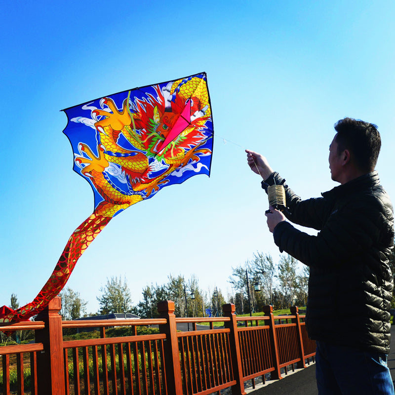 free shipping dragon kite outdoor children kite flying toys for kids nylon kite parachute weifang traditional kite factory pro