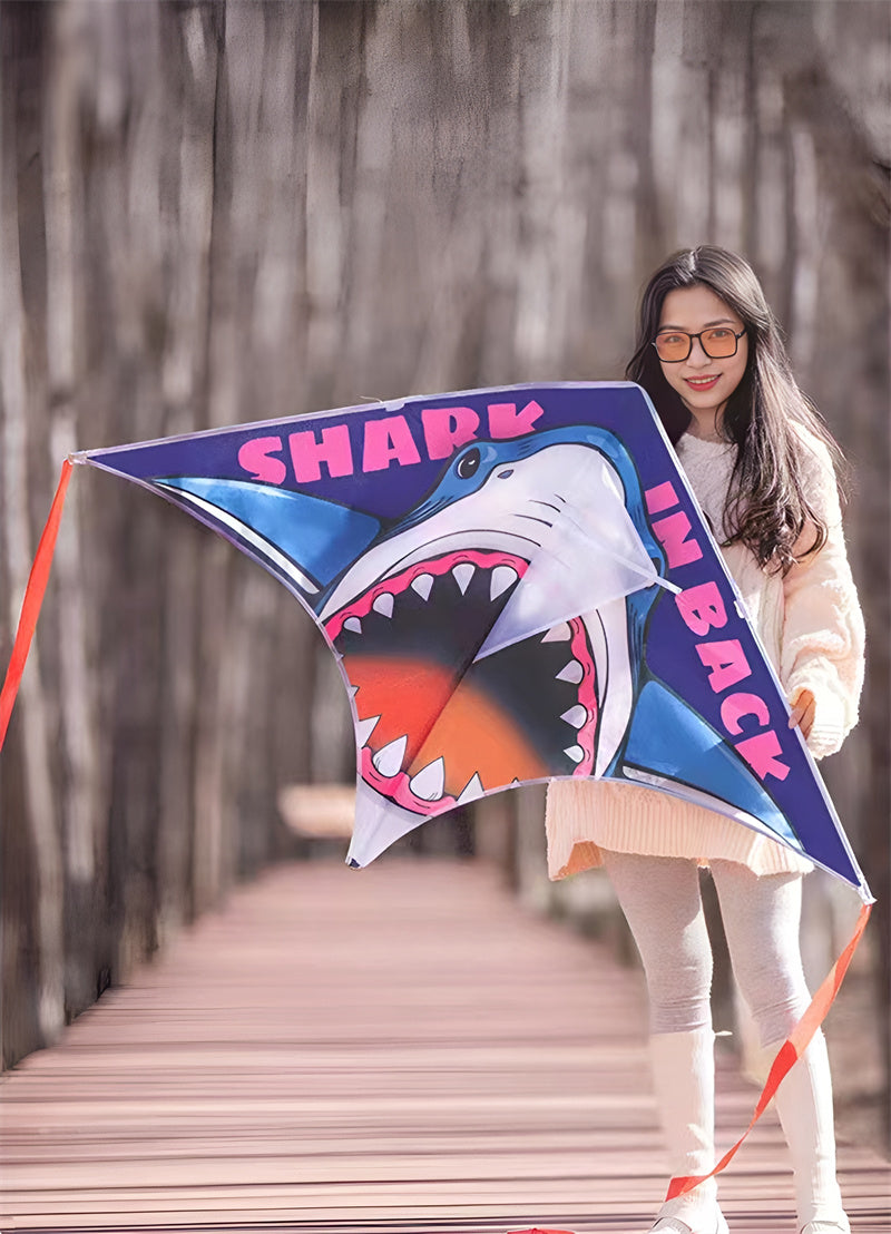 Free Shipping Shark kites flying toys for children kites outdoor sports kites line professional kite flying fish power kite Toys