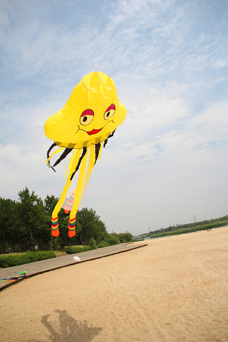free shipping jellyfish kite flying outdoor toys adults kite reel cerf volant soft kite pendant show inflatable kites parachute