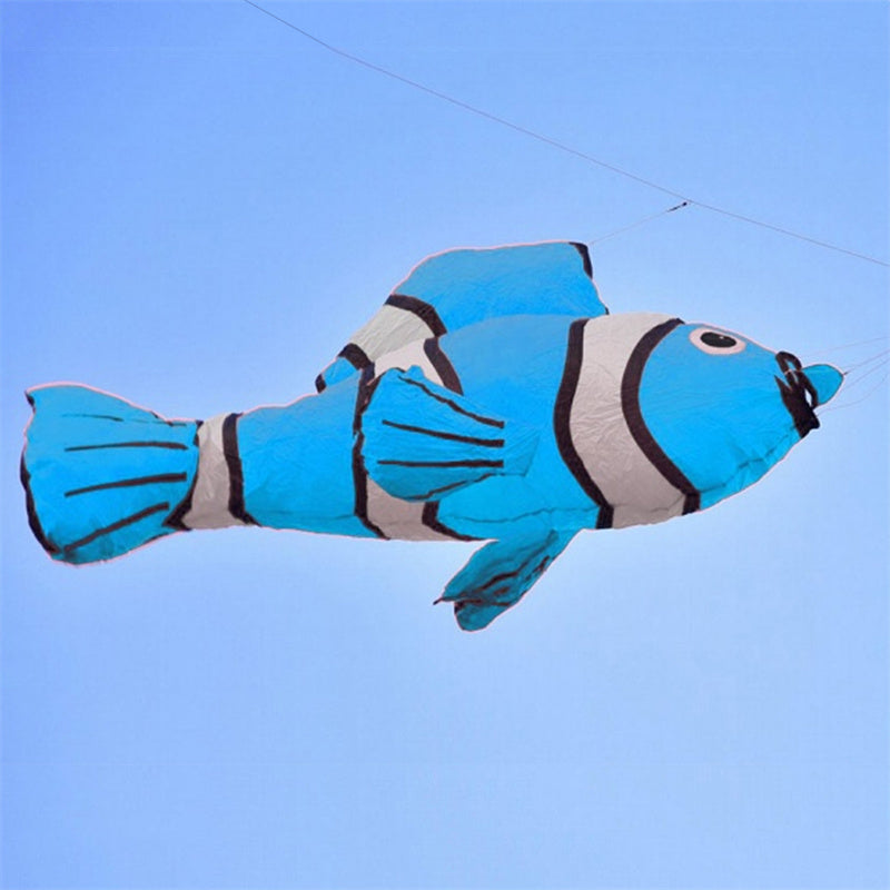 Free Shipping 7color 2.45m~3m Fish Kite Line Laundry Pendant Soft Inflatable Show Kite for Kite Festival 30D Ripstop Nylon Fabric with Bag