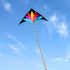 free shipping 2m large rainbow delta kite with 10m tails flying line kids kites factory delta kites windsocks kite string reel