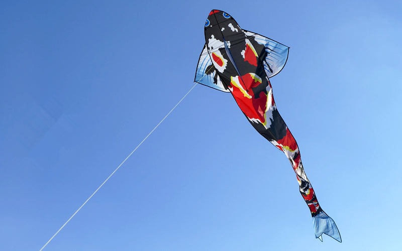 free shipping large fish kite for adults flying line outdoor toys 3d kite cartoon kite ripstop nylon fabric weifang kite factory