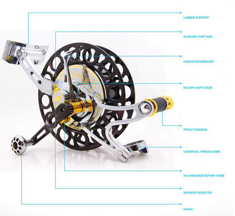 free shipping large professional kite reel for adult kites flying octopus kite string Three speed shift steel kite wheel dragon