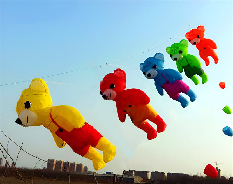free shipping giant kite bear kite inflatable kites outdoor toys soft kite string reel animal kites buggy panda kite factory