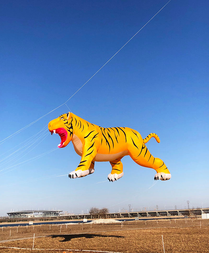 free shipping tiger kite pendant ripstop nylon fabric soft kite for adults kites line streaks giant kites factory paraglider