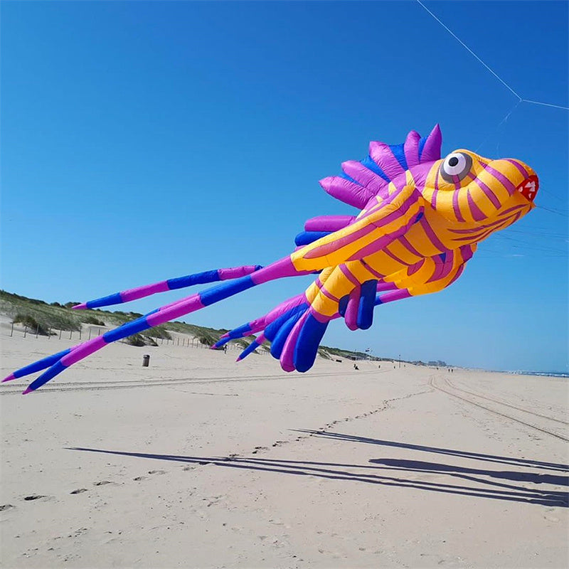 Free Shipping 15m Mega Fish Kite Line Laundry Pendant Soft Inflatable Show Kite for Kite Festival 30D Ripstop Nylon with Bag