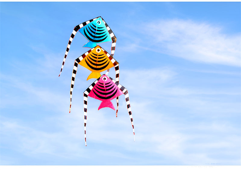 free shipping fish kite flying outdoor game toys for kids ripstop nylon kite fabric children kite for adults kite bird eagle fly