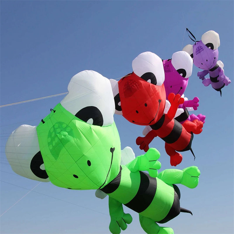 Free Shipping 3m Bee Kite Line Laundry Pendant Soft Inflatable Show Kite for Kite Festival Best 30D Ripstop Nylon Fabric with Bag