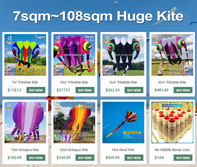 Free Shipping 16sqm Huge Trilobite Kite Pilot Lifter Line Laundry Soft Inflatable Show Kite for Kite Festival 30D Ripstop Nylon with Bag