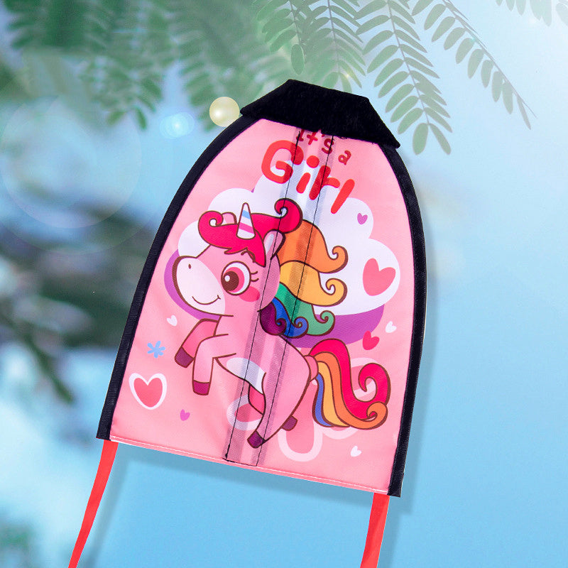 Free Shipping 10p Ejector toys outdoor toys flying kites for children kites string line fun toys flying kite rip stop for kite