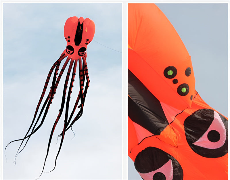 free shipping large octopus kite flying soft kite display kites for adults kites parachute professional kites inflatable kites