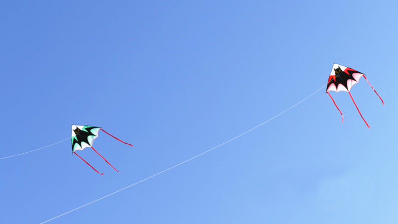 free shipping large bat kite flying children kite reel outdoor sports game kids toys ripstop nylon fabric primaris koinobori