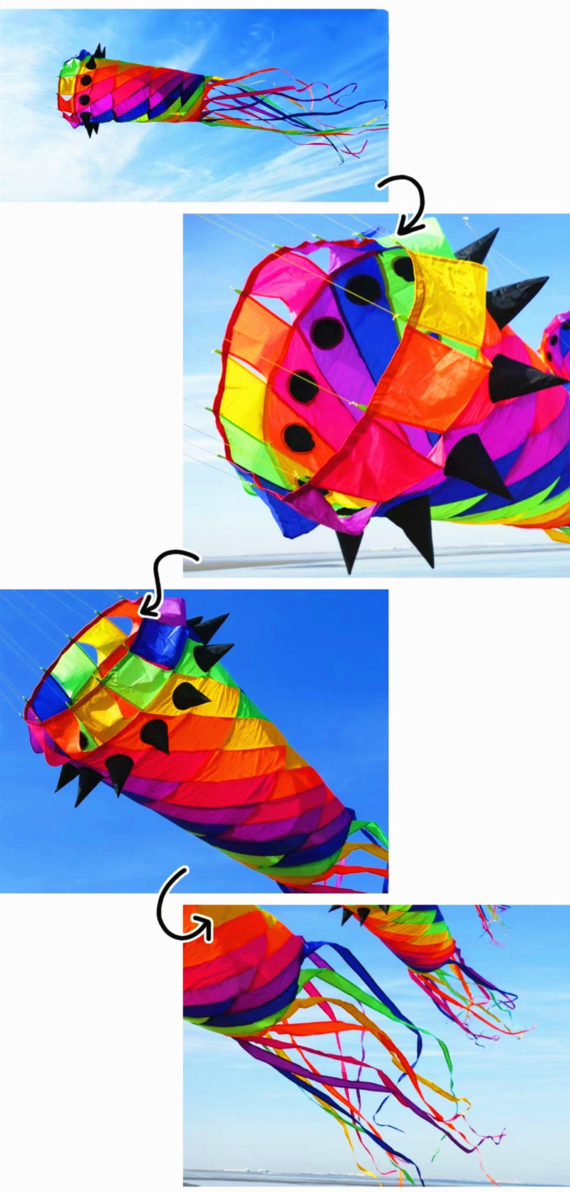 free shipping new kites windsocks 3d kites tails large kites for adults kites accessories soft kites outdoor toy Parachute kites