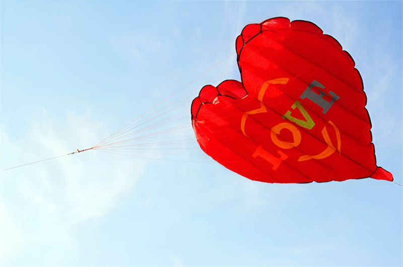 free shipping inflatable kites heart kites fly nylon fabric kite weifang kite string steering kite outdoor toys for adults kites