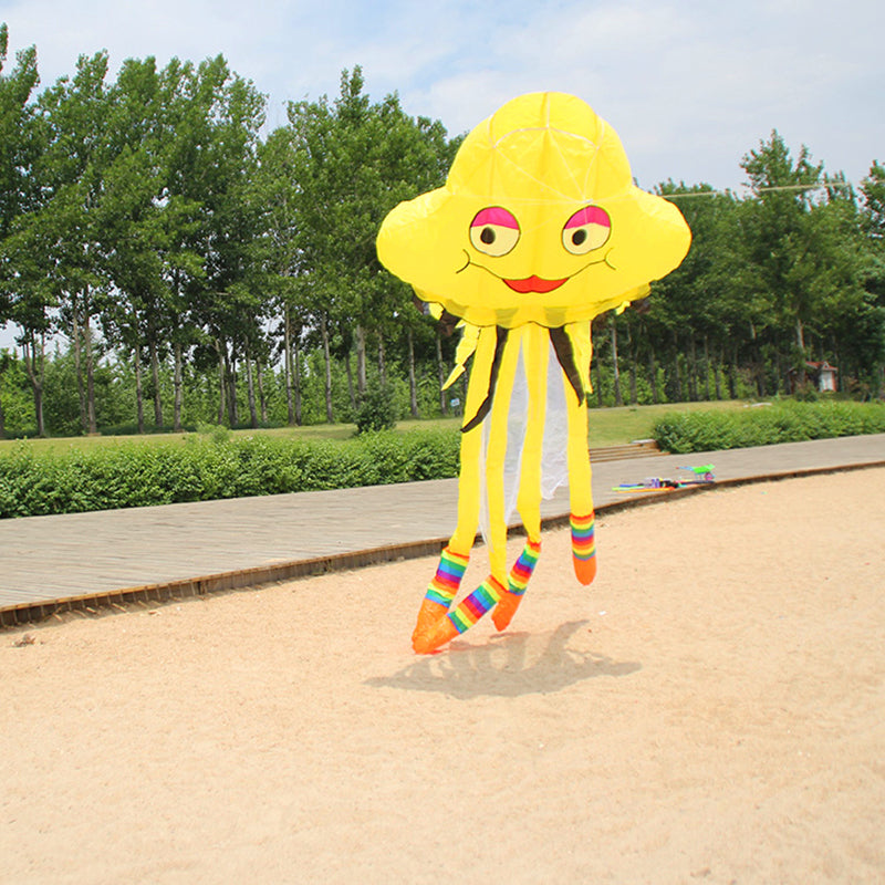 free shipping jellyfish kite flying outdoor toys adults kite reel cerf volant soft kite pendant show inflatable kites parachute