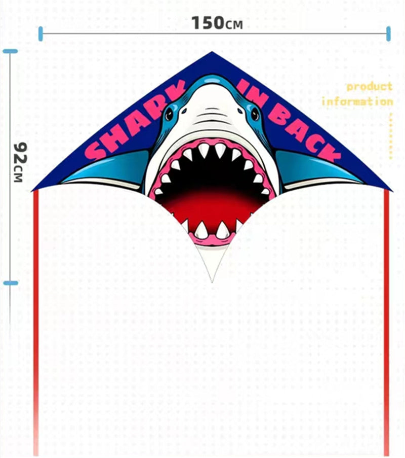 Free Shipping Shark kites flying toys for children kites outdoor sports kites line professional kite flying fish power kite Toys