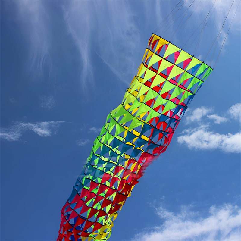 Free Shipping Giant 5m Swirly Windsock Ribbon Kite Line Laundry Super Turbine for Kite Festival 30D Ripstop Nylon Fabric with Bag