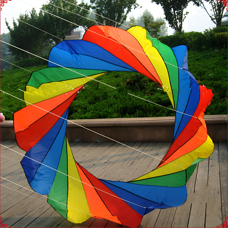 free shipping 2m kite ring flying pendant kite windsocks kite factory nylon kite tails real parachute kite accessories voar pipe