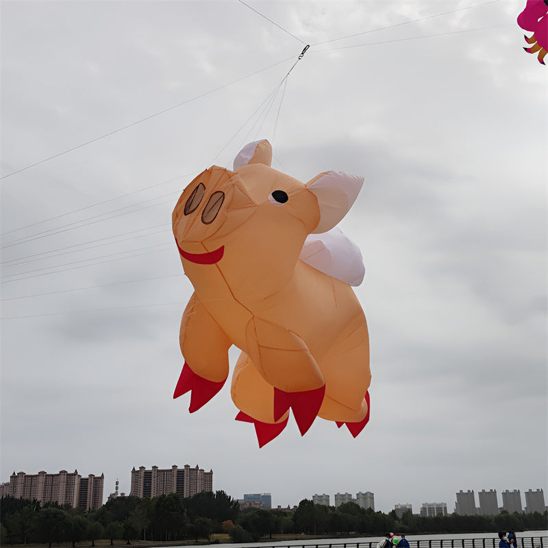 Free Shipping inflatable kites show giant kite pendant pig kites flying toys for adults kites reel large outdoor games soft kite