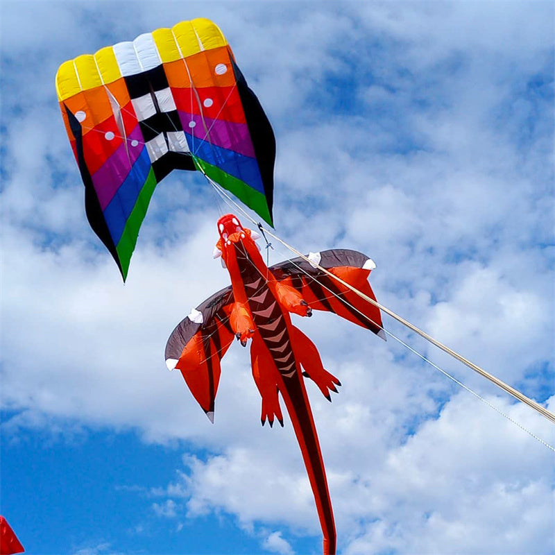 Free Shipping 6.5m Dragon Kite Line Laundry Pendant Soft Inflatable Show Kite for Kite Festival 30D Ripstop Nylon Fabric with Bag