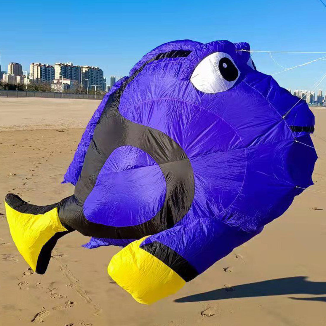 Free Shipping 3m Fat Fish Kite Line Laundry Pendant Soft Inflatable Show Kite for Kite Festival 30D Ripstop Nylon with Bag