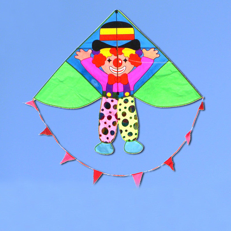 free shipping clown kite flying outdoor toys children kites ripstop nylon fabric koinobori ikite koi wind kites for acrobatics