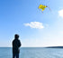 free shipping 10pcs fish kite factory wholesale outdoor flying toy kites for adults kids kite line nylon kite reel new toys