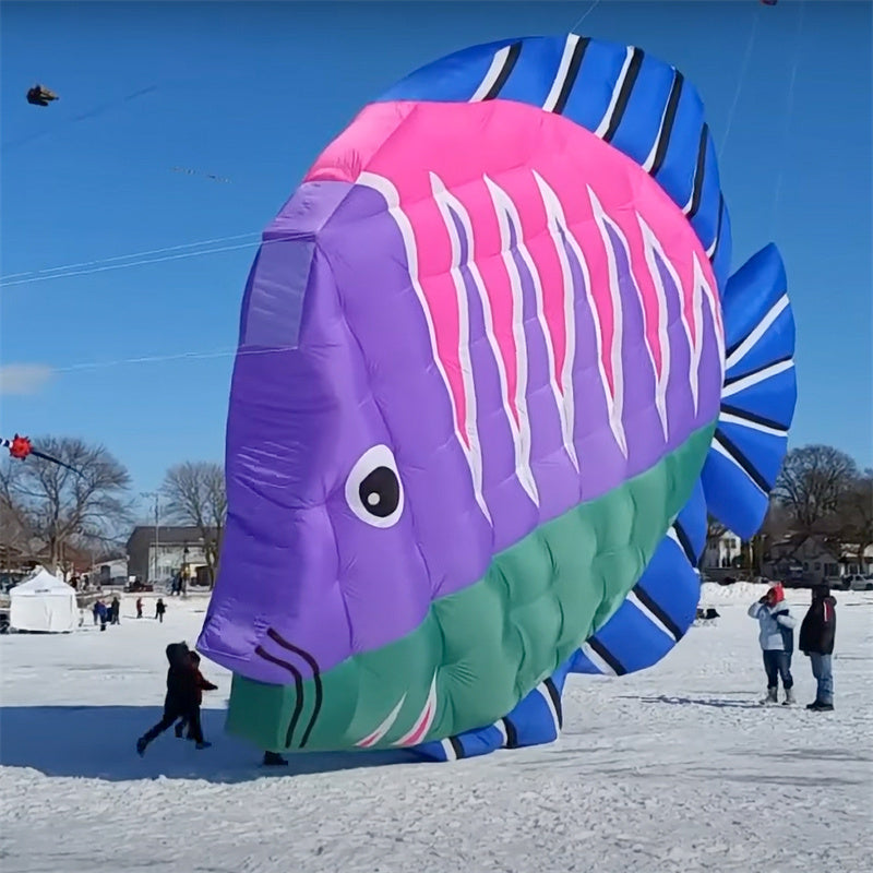 Free Shipping 5m Tropical Fish Kite Line Laundry Pendant Soft Inflatable Show Kite for Kite Festival 30D Ripstop Nylon Fabric with Bag